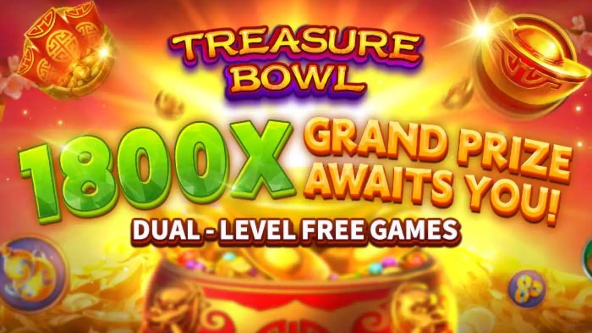 Multiplicadores Treasure Bowl 6bb - 7777x Máximo com Tigela Dourada